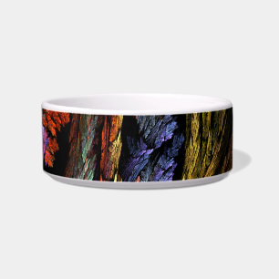 Color Harmony Abstract Art Cat Bowl