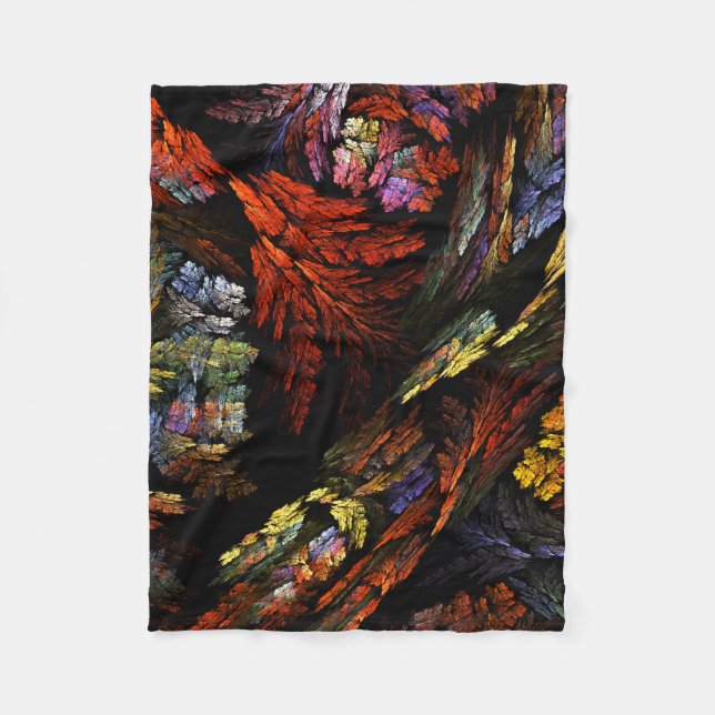 Color Harmony Abstract Art Fleece Blanket (Front)