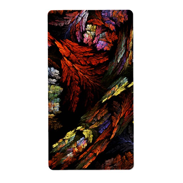 Color Harmony Abstract Art Fractal Label (Front)