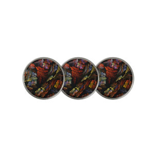 Color Harmony Abstract Art Golf Ball Marker