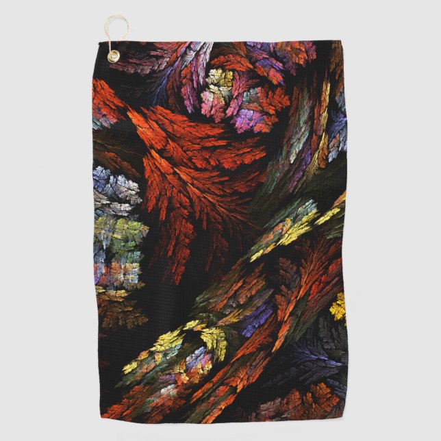 Color Harmony Abstract Art Golf Towel (Front)