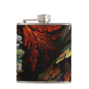 Color Harmony Abstract Art Hip Flask