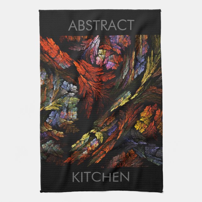 Color Harmony Abstract Art Kitchen Towel (Vertical)