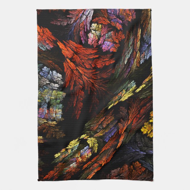 Color Harmony Abstract Art Kitchen Towel (Vertical)