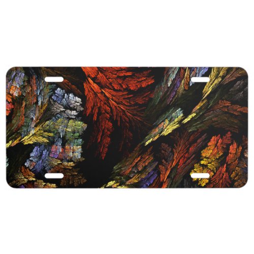 Color Harmony Abstract Art License Plate