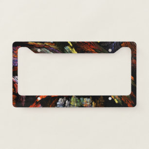 Color Harmony Abstract Art License Plate Frame