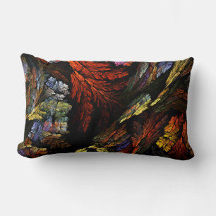 Color Harmony Abstract Art Lumbar Pillow