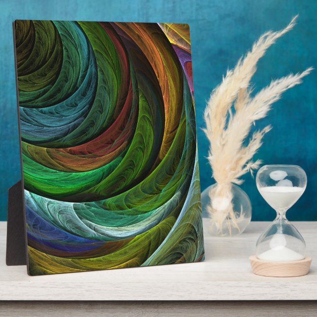 Color Harmony Abstract Art Plaque (Side)