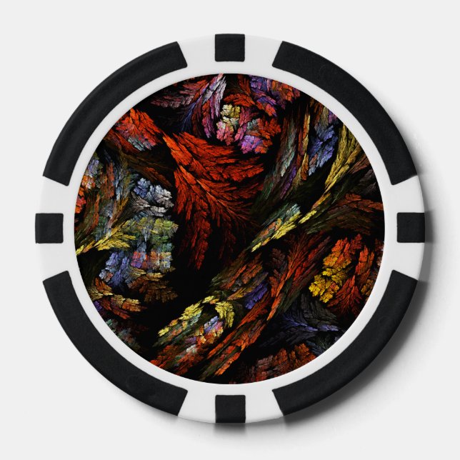 Color Harmony Abstract Art Poker Chips (Front)