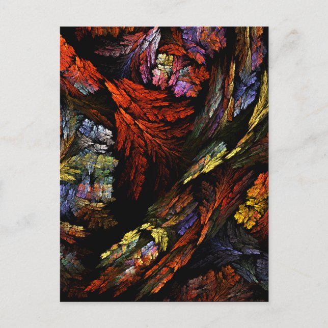 Color Harmony Abstract Art Postcard (Front)