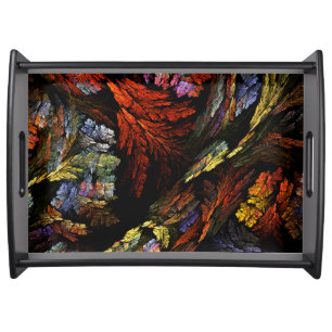 Color Harmony Abstract Art Serving Tray