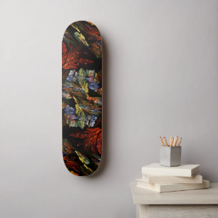Color Harmony Abstract Art Skateboard