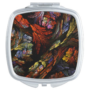 Color Harmony Abstract Art Square Mirror For Makeup