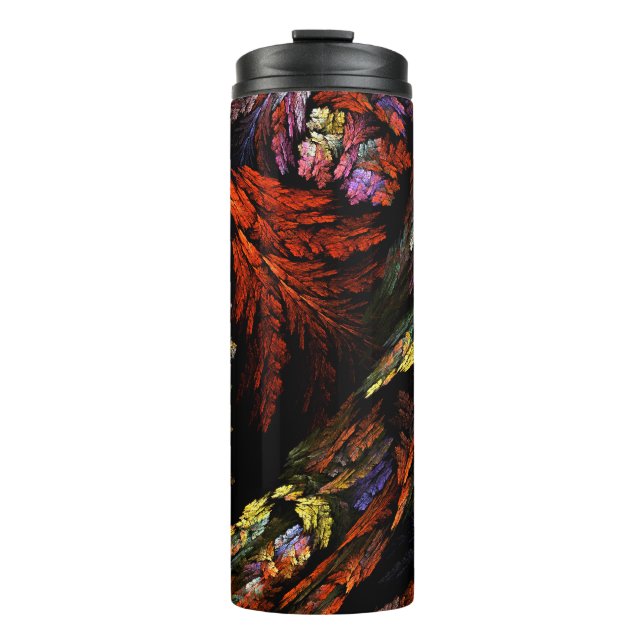 Color Harmony Abstract Art Thermal Tumbler (Front)