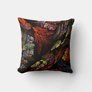Color Harmony Abstract Art Throw Pillow