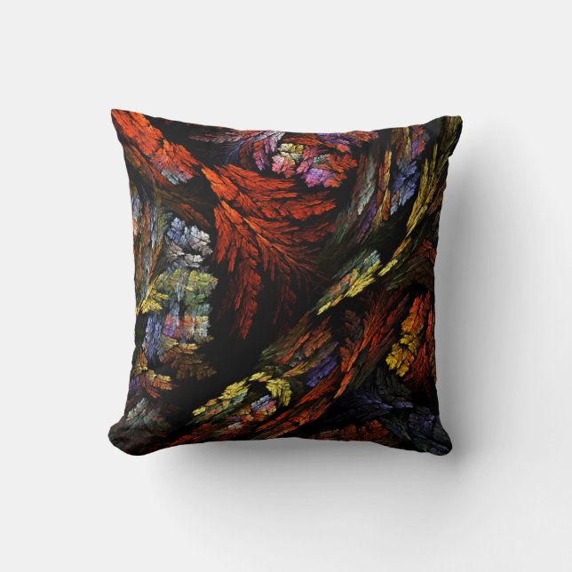 Color Harmony Abstract Art Throw Pillow (Front)