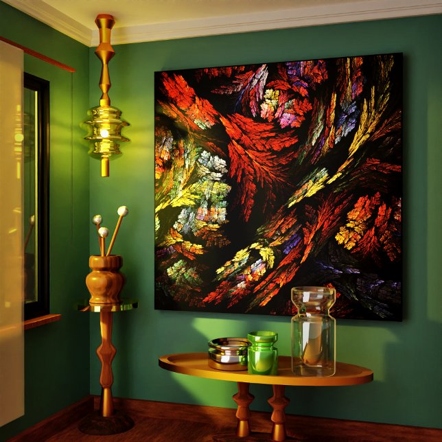 Color Harmony Abstract Art Wrapped Canvas Print (Color Harmony Abstract Art Wrapped Canvas Print)