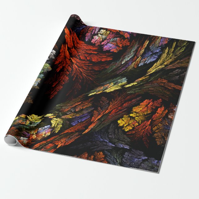 Color Harmony Abstract Art Wrapping Paper (Unrolled)