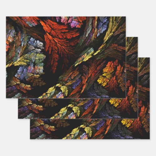 Color Harmony Abstract Art Wrapping Paper Sheets