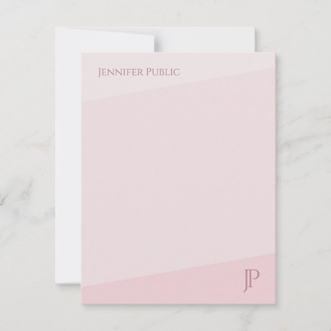 Color Harmony Monogram Simple Modern Template (Front)