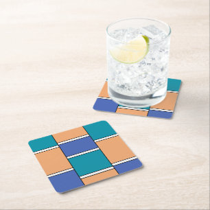 Color Harmony Square Paper Coaster