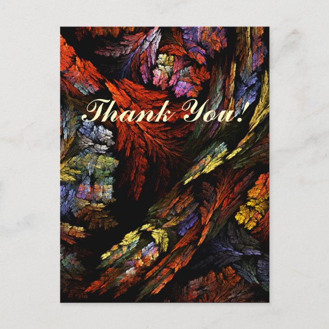 Color Harmony Thank You Postcard (Front)