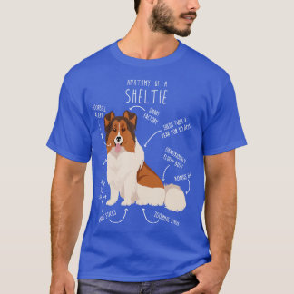 Color Headed White Sheltie Shetland Sheepdog Anato T-Shirt