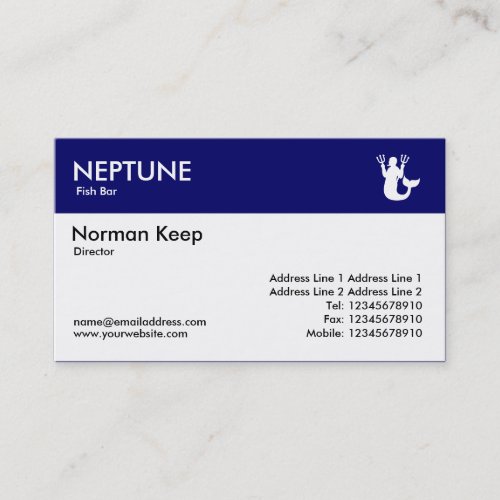 Color Header - Dark Blue - Neptune Business Card Template