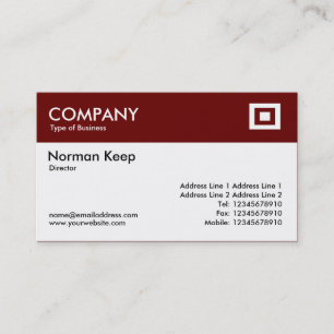 Color Header - Dark Maroon Business Card