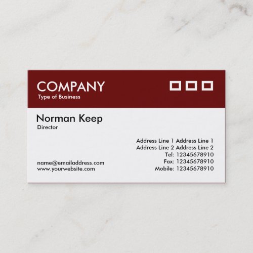 Color Header - Dark Maroon v2 Business Card Templates
