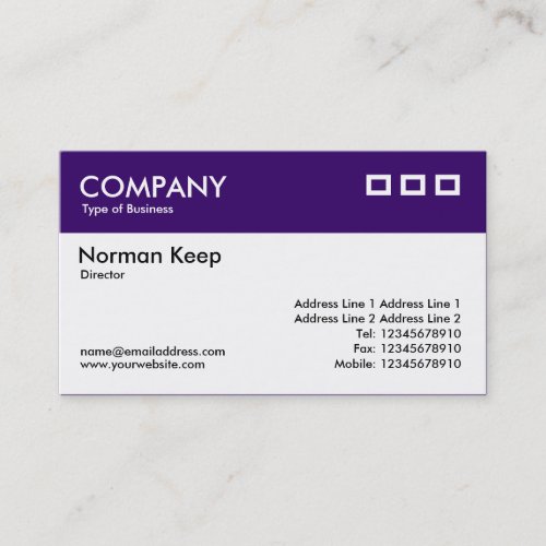 Color Header _ Dark Violet v2 Business Card