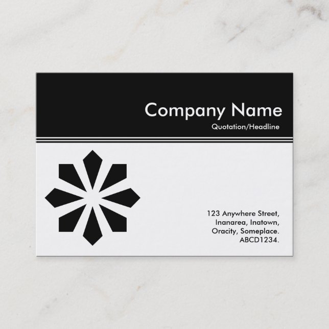 Color Header III - Black - Art Deco Business Card (Front)