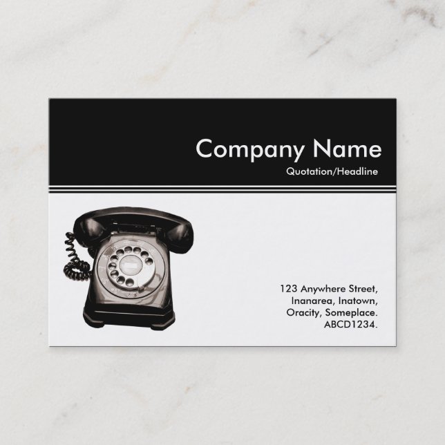 Color Header III - Black - Hotline Business Card (Front)