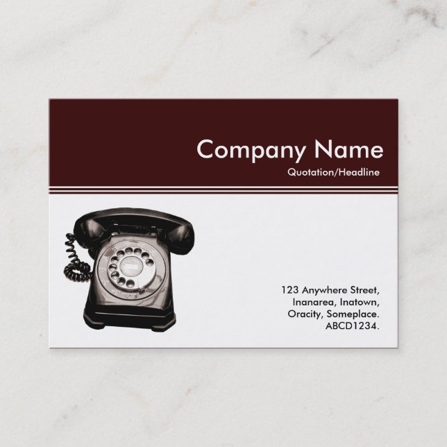 Color Header III - Dark Brown Business Card (Front)