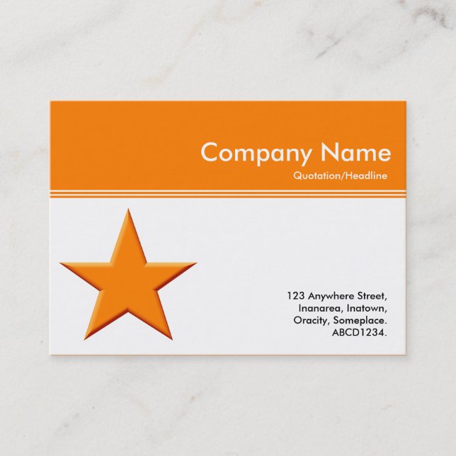 Color Header III - Orange (FD7D00) - Star Business Card (Front)