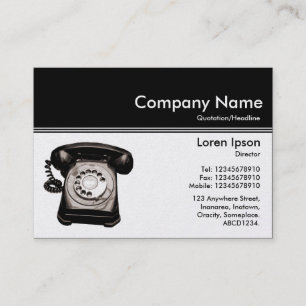 Color Header III v2 - Black - Hotline (platinum) Business Card