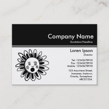 Color Header Iii V2 - Black - Singing Flower Business Card by artberry at Zazzle