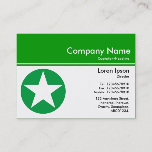 Color Header III v2 _ Green 009900 _ Star Business Card