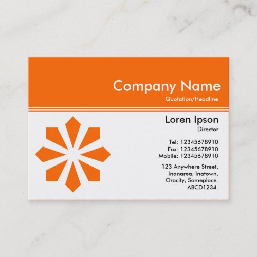 Color Header III v2 _ Orange _ Art Deco Business Card