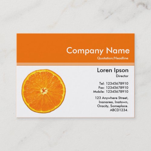 Color Header III v2 - Orange (F66C01) - Clementine Business Card Templates