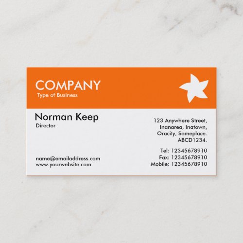 Color Header Logo _ Orange Business Card