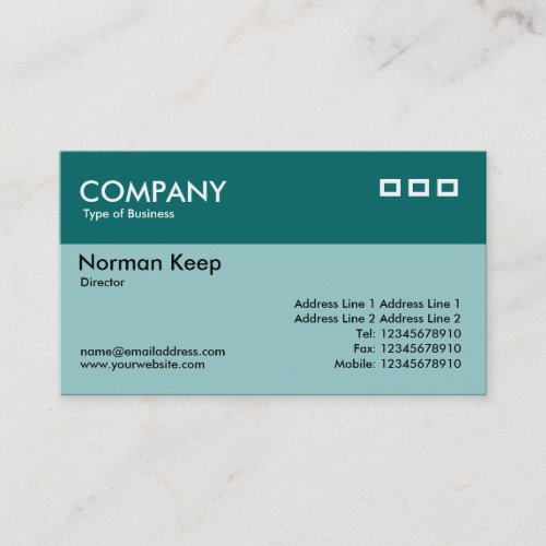 Color Header _ Shades of Green Business Card