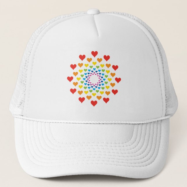 Color hearts trucker hat (Front)