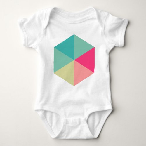 Color Hexagon 02 Baby Bodysuit
