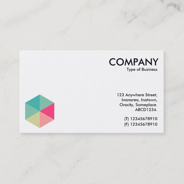 Color Hexagon 02 Business Card (Front)