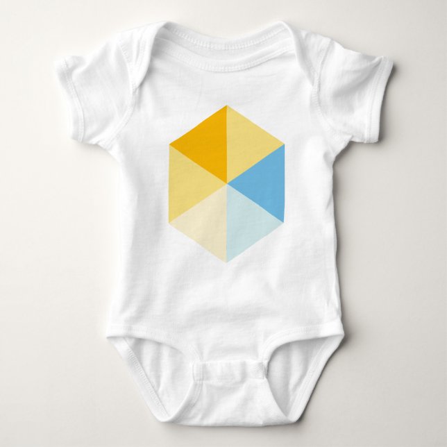 Color Hexagon 03 Baby Bodysuit (Front)