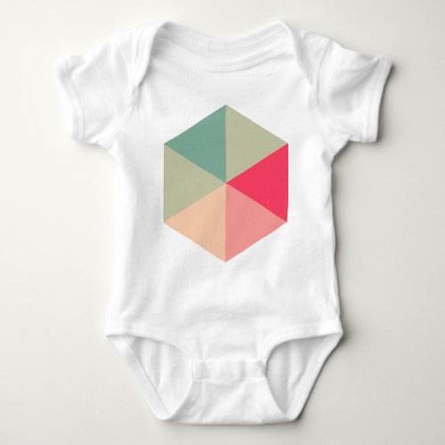 Color Hexagon 04 Baby Bodysuit