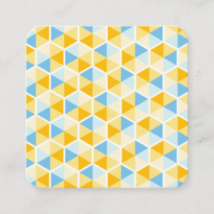 Color Hexagon Pattern 03 Square Business Card
