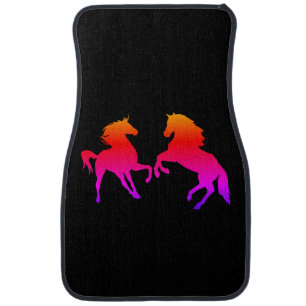 Color Horse BlackCar Floor Mat Black
