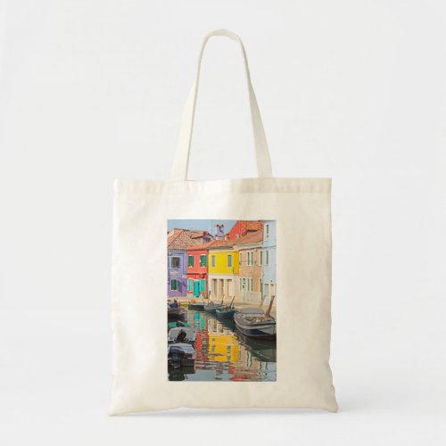 Color houses in Venice island Burano Ital Tote Bag